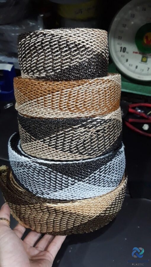 THUN LƯỚI SỌC MÀU LÀM QUAI DÉP