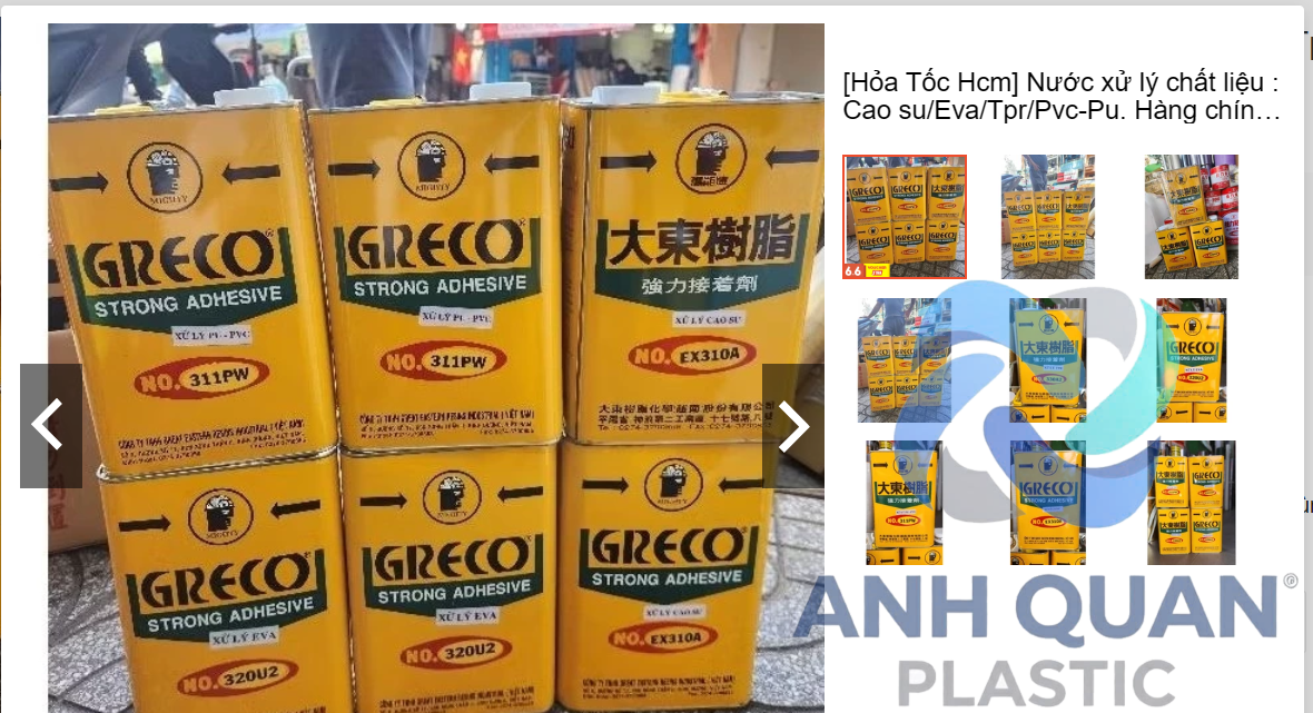 Nước xử lý chất liệu : Cao su/Eva/Tpr/Pvc-Pu/Da dùng trong giày dép , may mặc